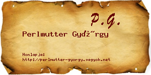 Perlmutter György névjegykártya